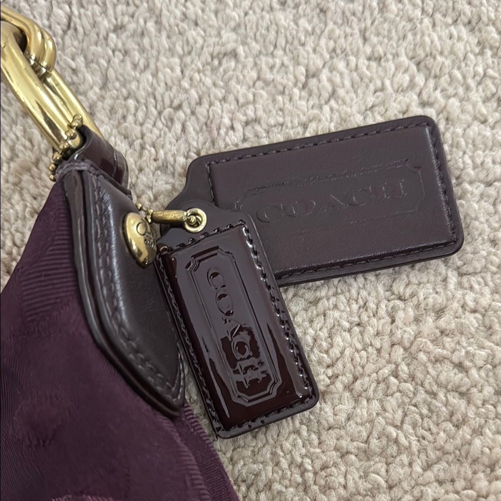 COACH Kristin Op Art Plum Bag - Picture 3 of 7